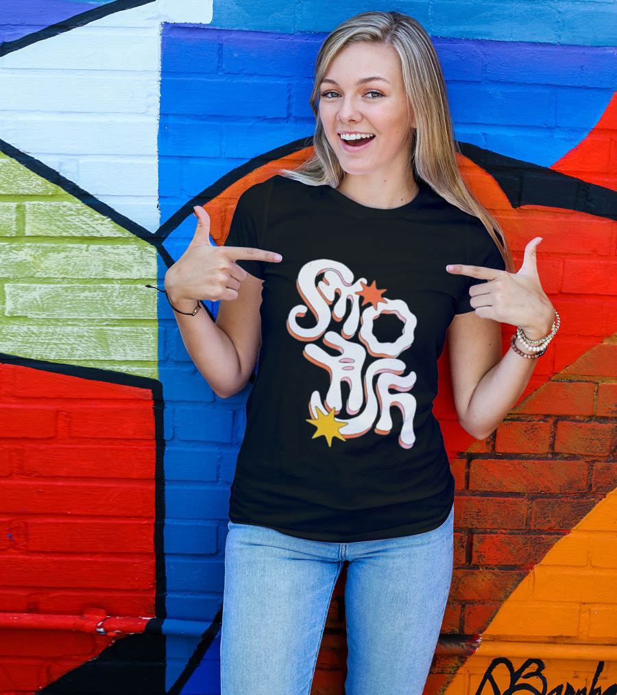 Stash Groovy 70s Retro Psychedelic Style With Stars T-Shirt