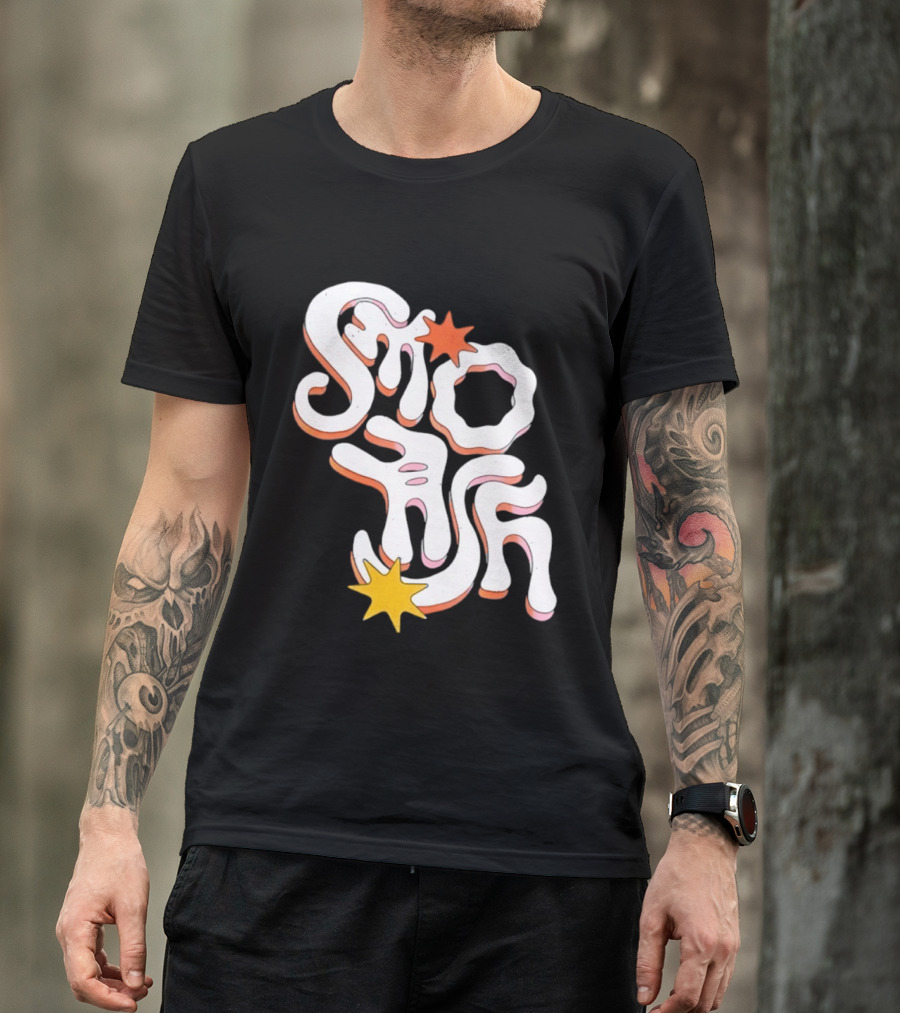 Stash Groovy 70s Retro Psychedelic Style With Stars T-Shirt