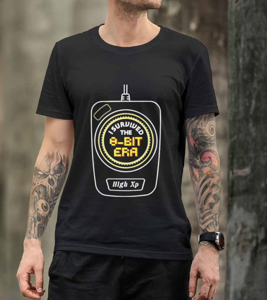 I Survived The 8 Bit Era High XP Retro Gaming Nostalgia T-Shirt