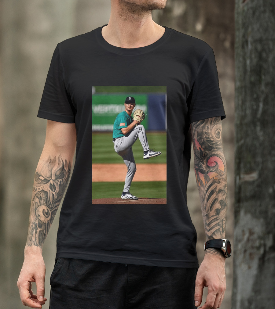 Seattle Mariners Kade Anderson Pitching Stance T-Shirt