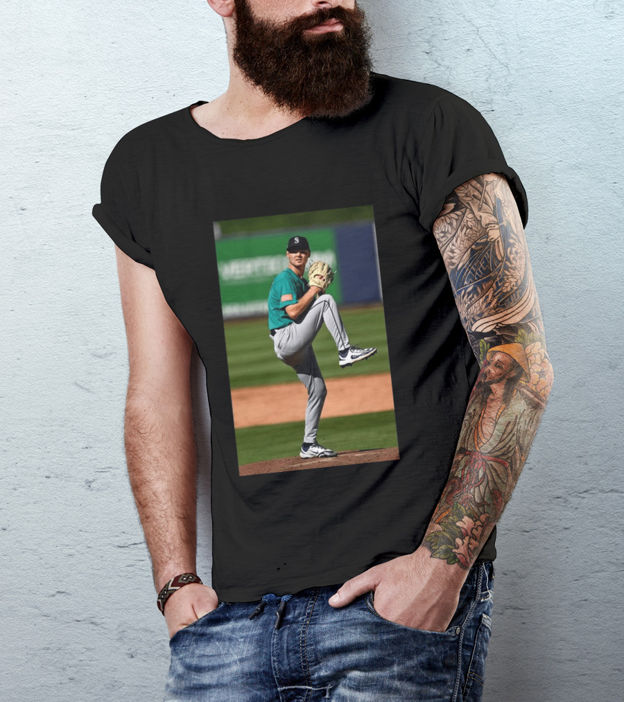 Seattle Mariners Kade Anderson Pitching Stance T-Shirt