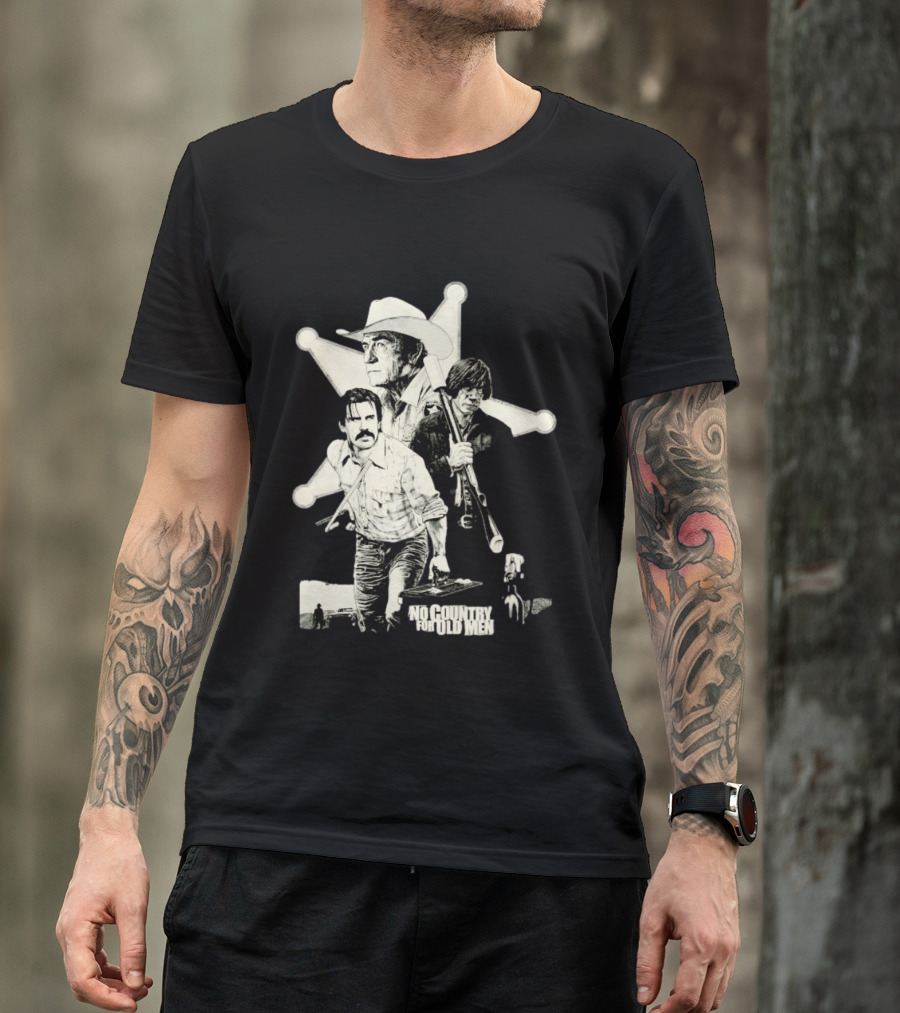 No Country For Old Men Movie Cast Art Javier Bardem Josh Brolin Tommy Lee Jones T-Shirt