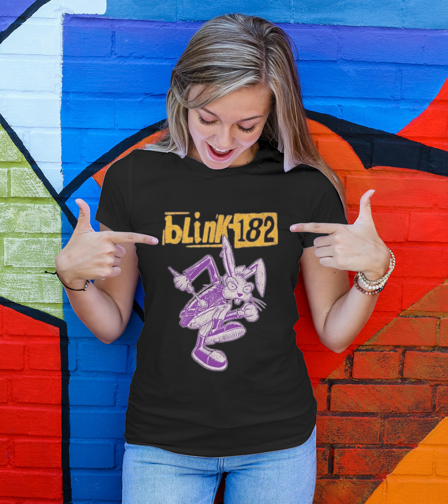 Blink 182 Distressed Punk Bunny T-Shirt
