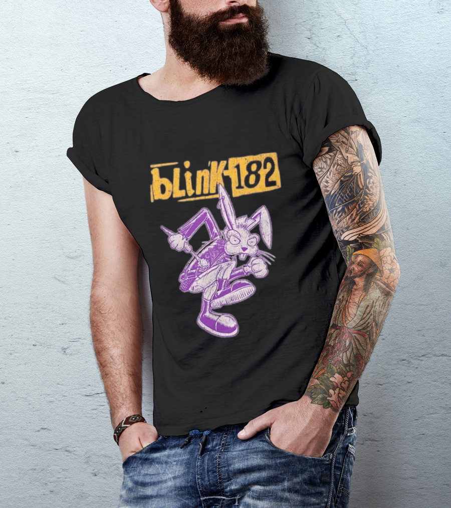 Blink 182 Distressed Punk Bunny T-Shirt