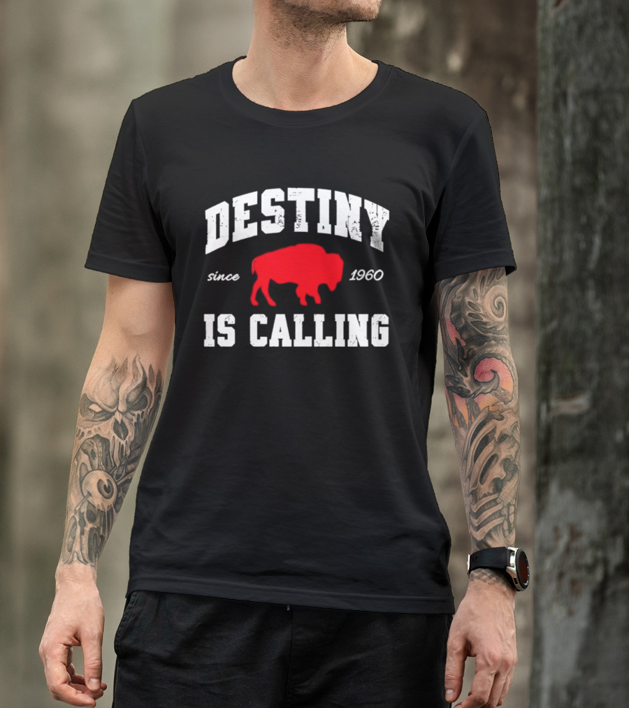 Buffalo Bills Destiny Is Calling Since 1960 Distressed T-Shirt
