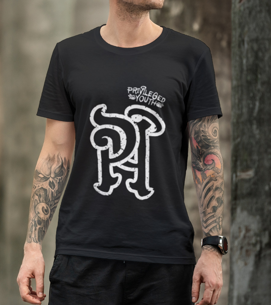 Privileged Youth Shaka Wear White Puff Oversized PA T-Shirt