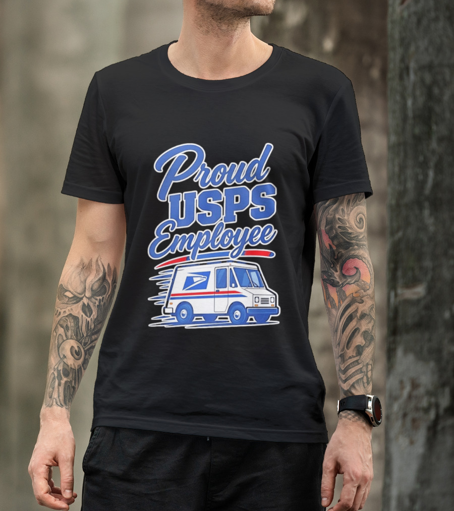 Proud USPS Employee With Postal Truck T-Shirt