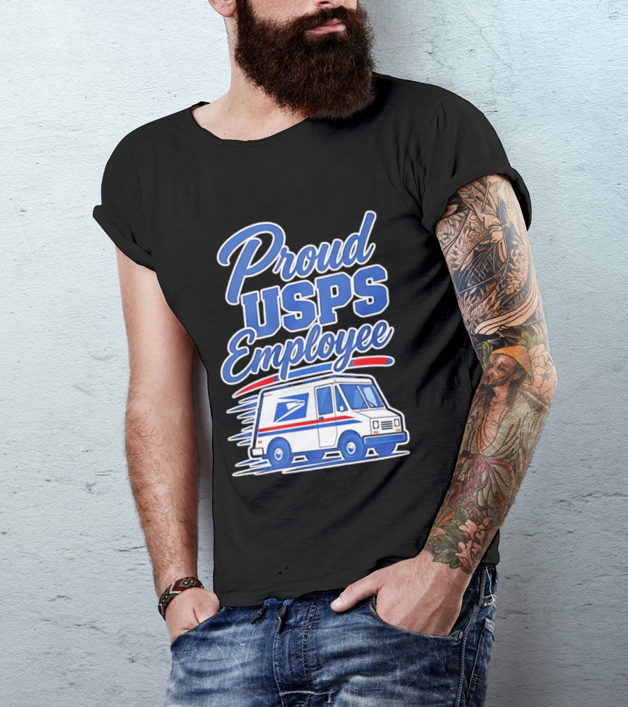 Proud USPS Employee With Postal Truck T-Shirt