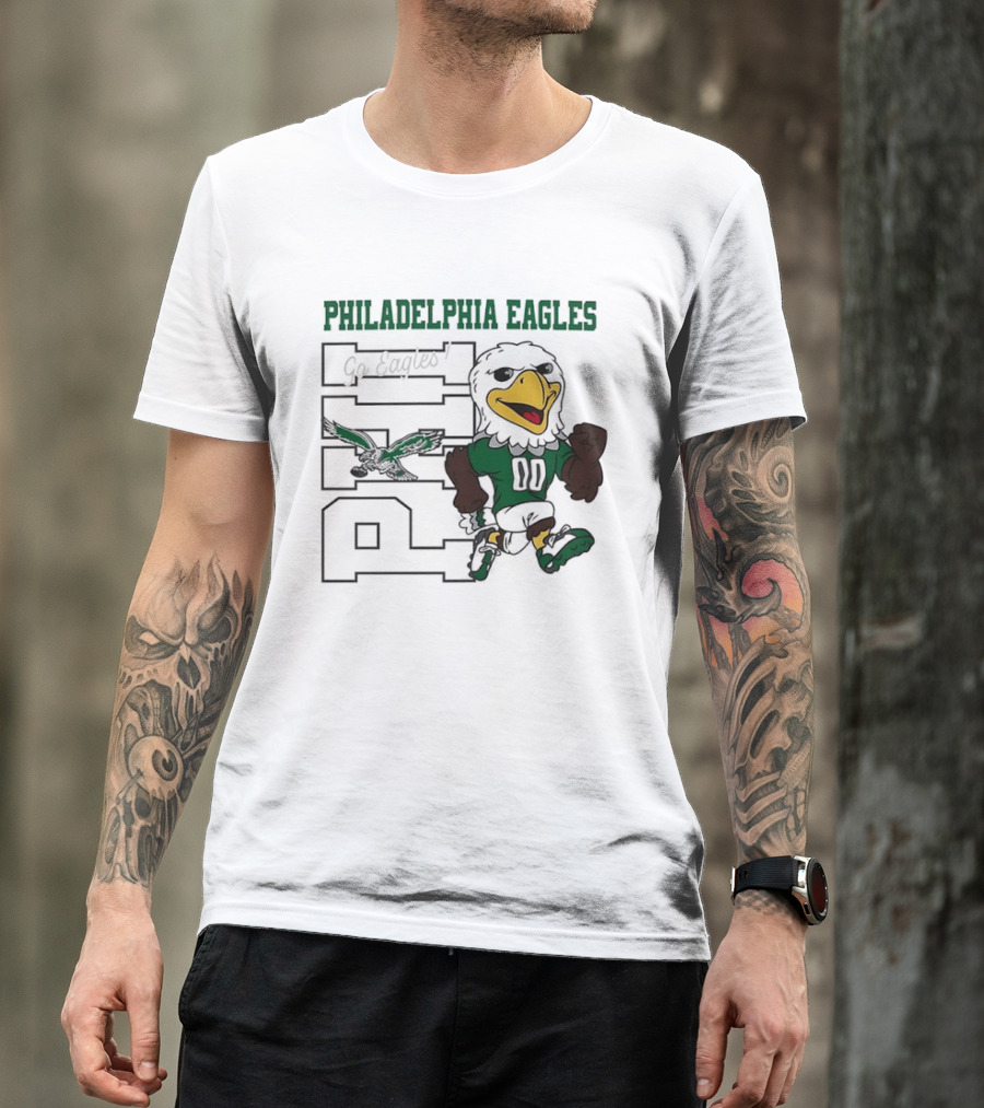 Philadelphia Eagles Go Eagles Mascot 00 Vintage Style Fan Gear T-Shirt