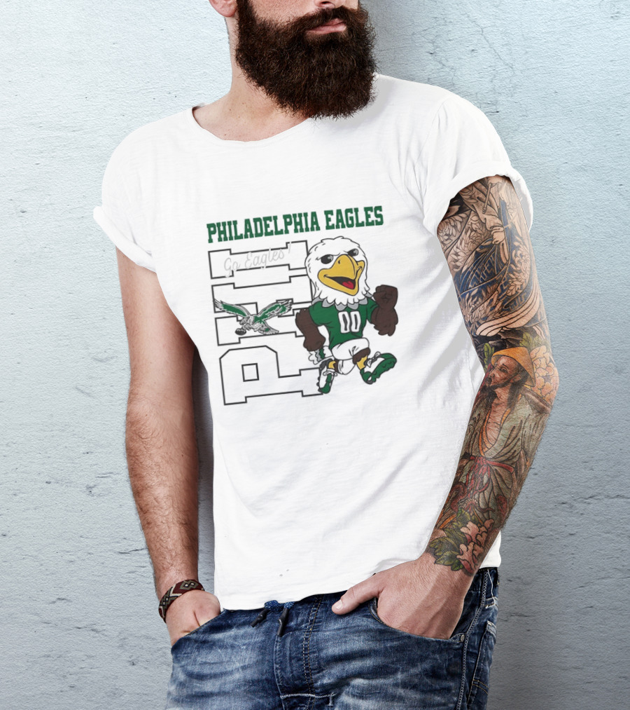 Philadelphia Eagles Go Eagles Mascot 00 Vintage Style Fan Gear T-Shirt