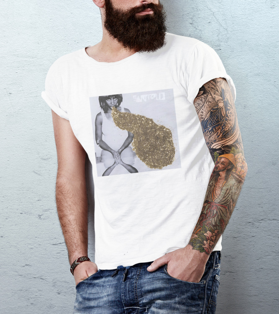 Santigold Gold Glitter Album Cover T-Shirt