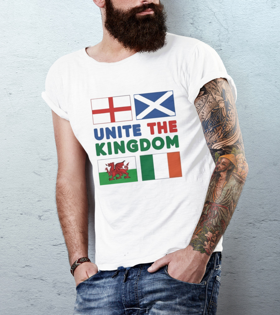 Unite The Kingdom England Scotland Wales Ireland Flags British Isles T-Shirt