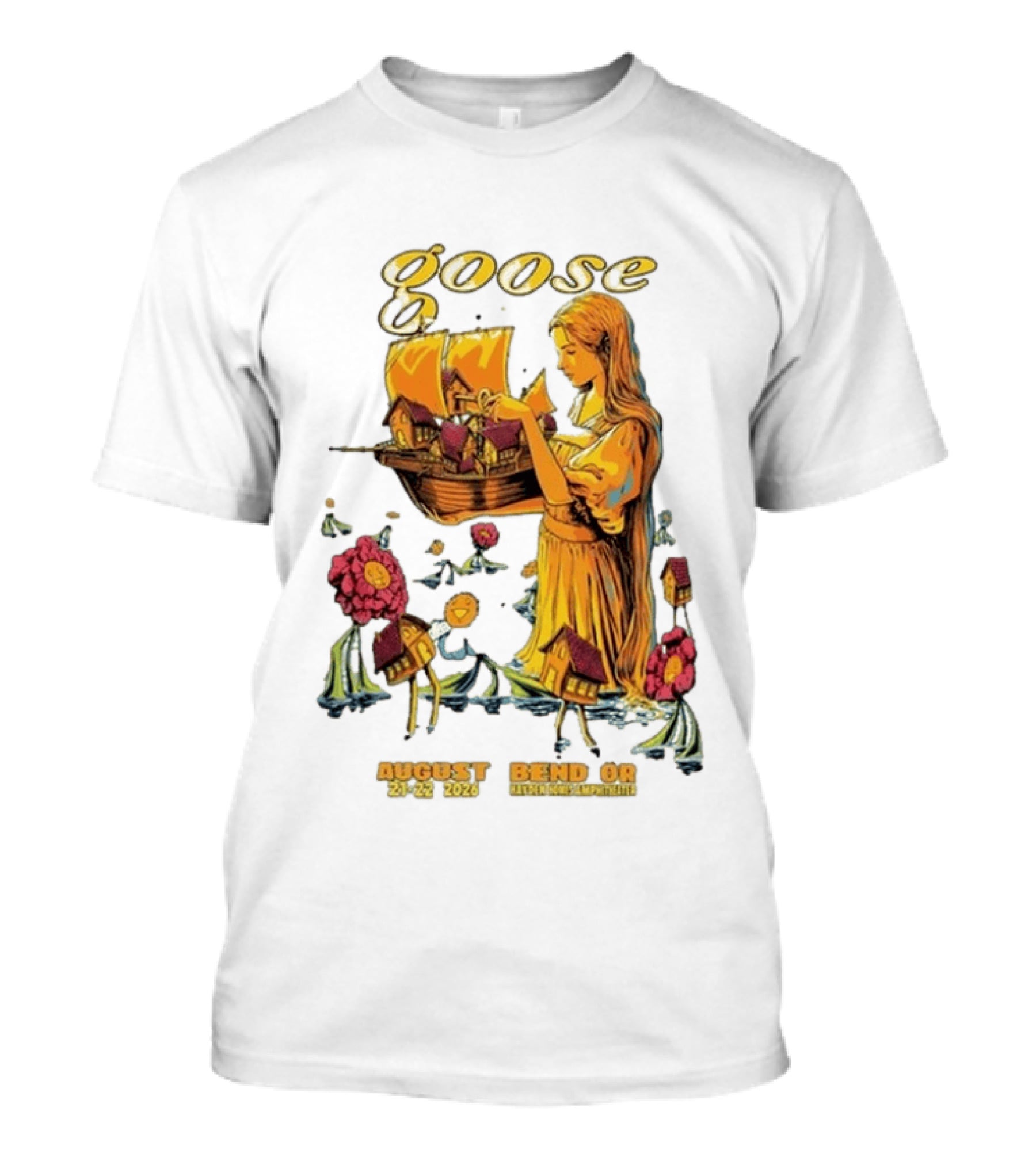 Goose Bend OR August 21 22 2026 Tour Goose Interdimensional Pizza Event T-Shirt