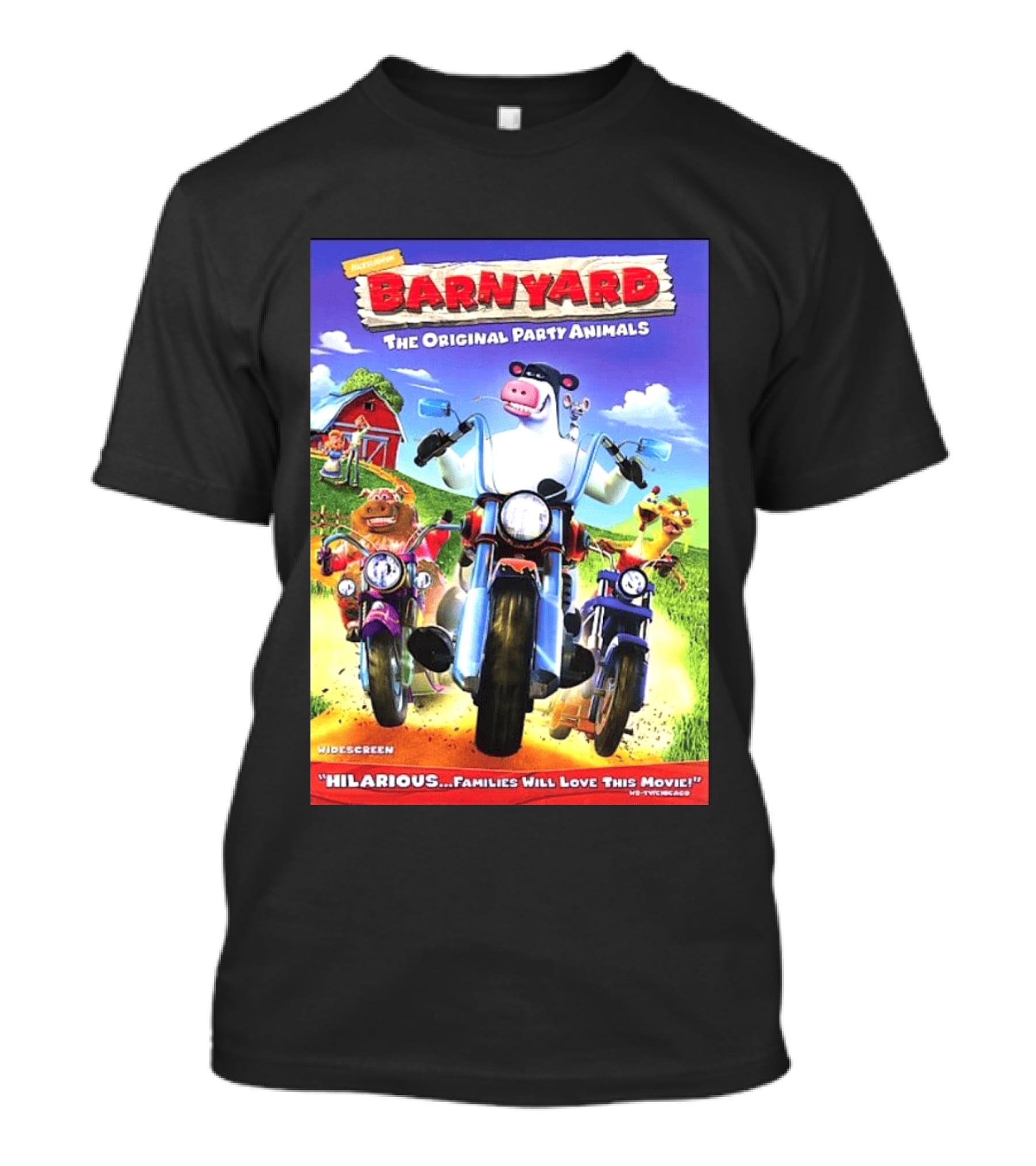 Nickelodeon Barnyard DVD 2006 Hilarious The Original Party Animals Widescreen T-Shirt