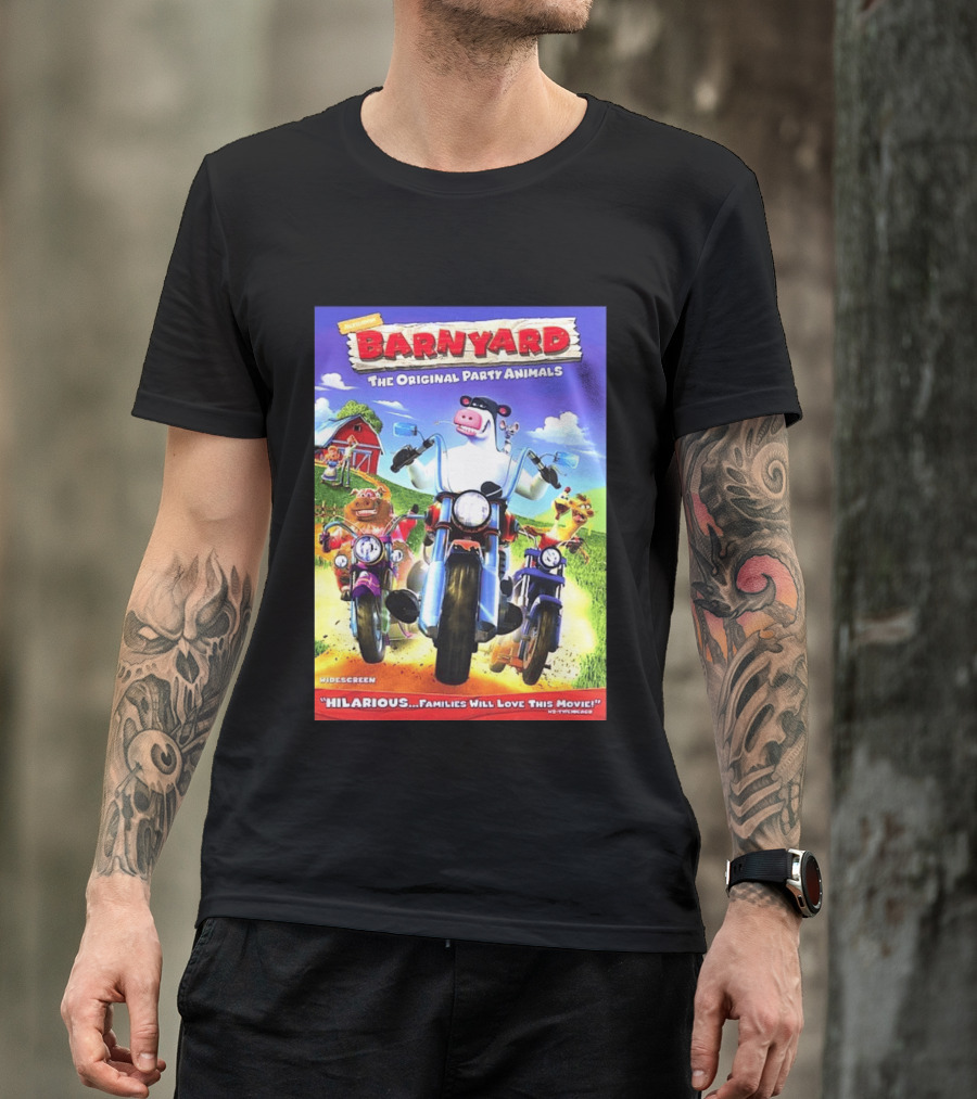Nickelodeon Barnyard DVD 2006 Hilarious The Original Party Animals Widescreen T-Shirt