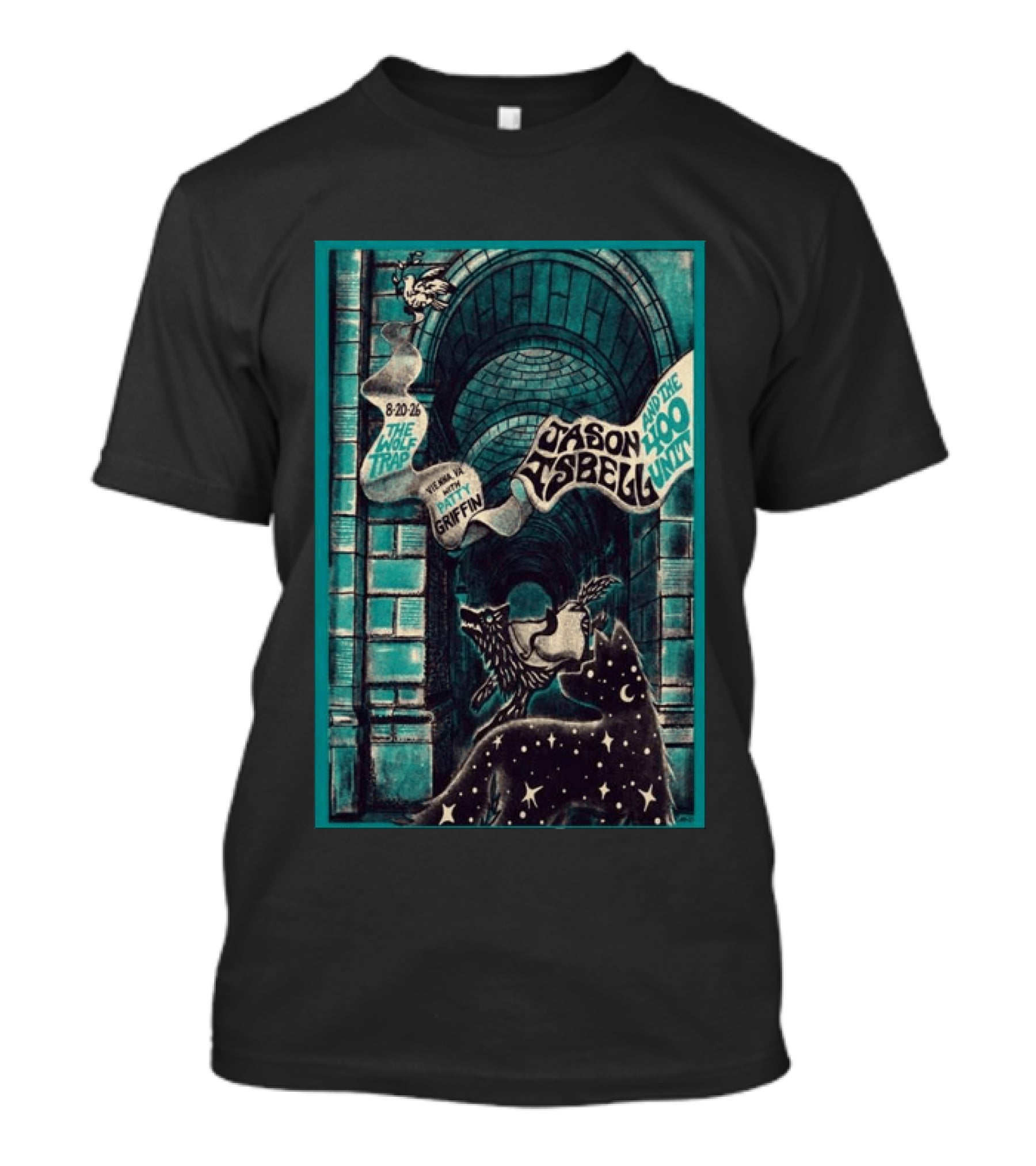 Jason Isbell And The 400 Unit The Wolf Trap Vienna VA Aug 20 2026 Featuring Patty Griffin T-Shirt