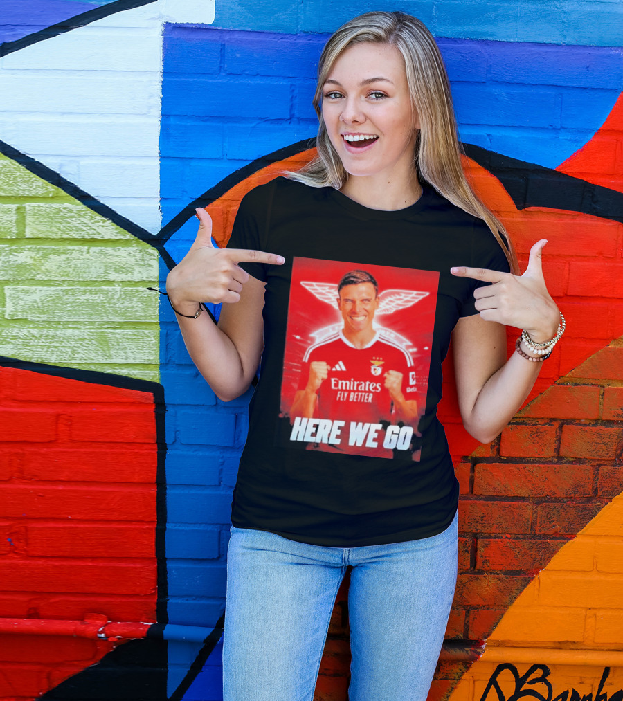 João Palhinha Benfica Transfer Here We Go Emirates Fly Better T-Shirt