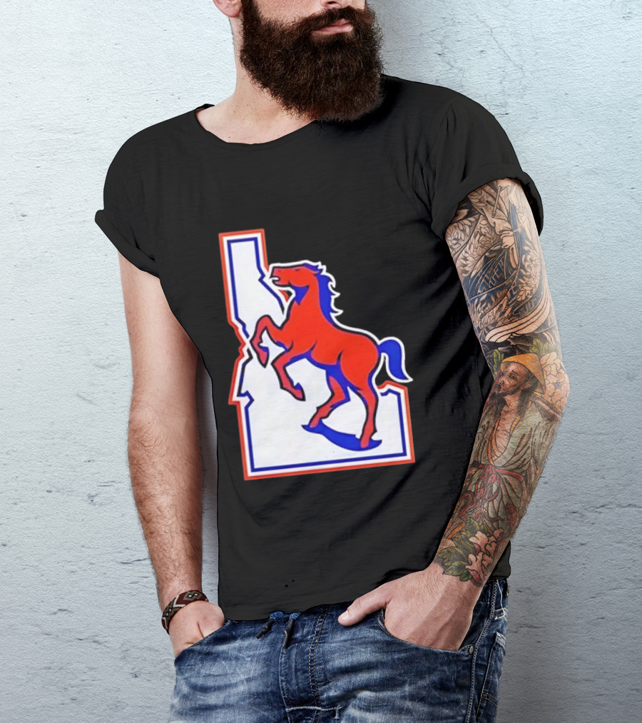 Boise State Broncos Idaho State Horse T-Shirt