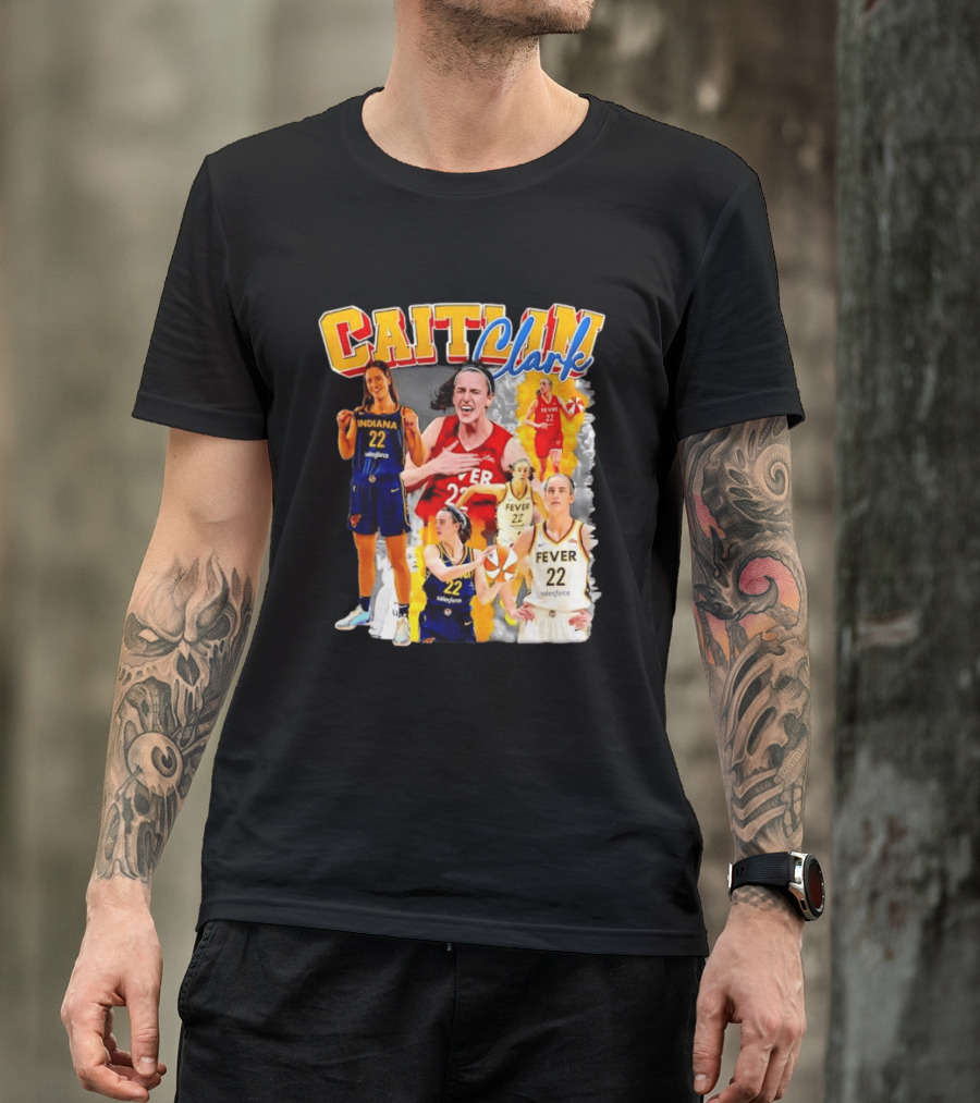 Caitlin Clark Indiana Fever 22 Basketball Athlete Action Montages T-Shirt