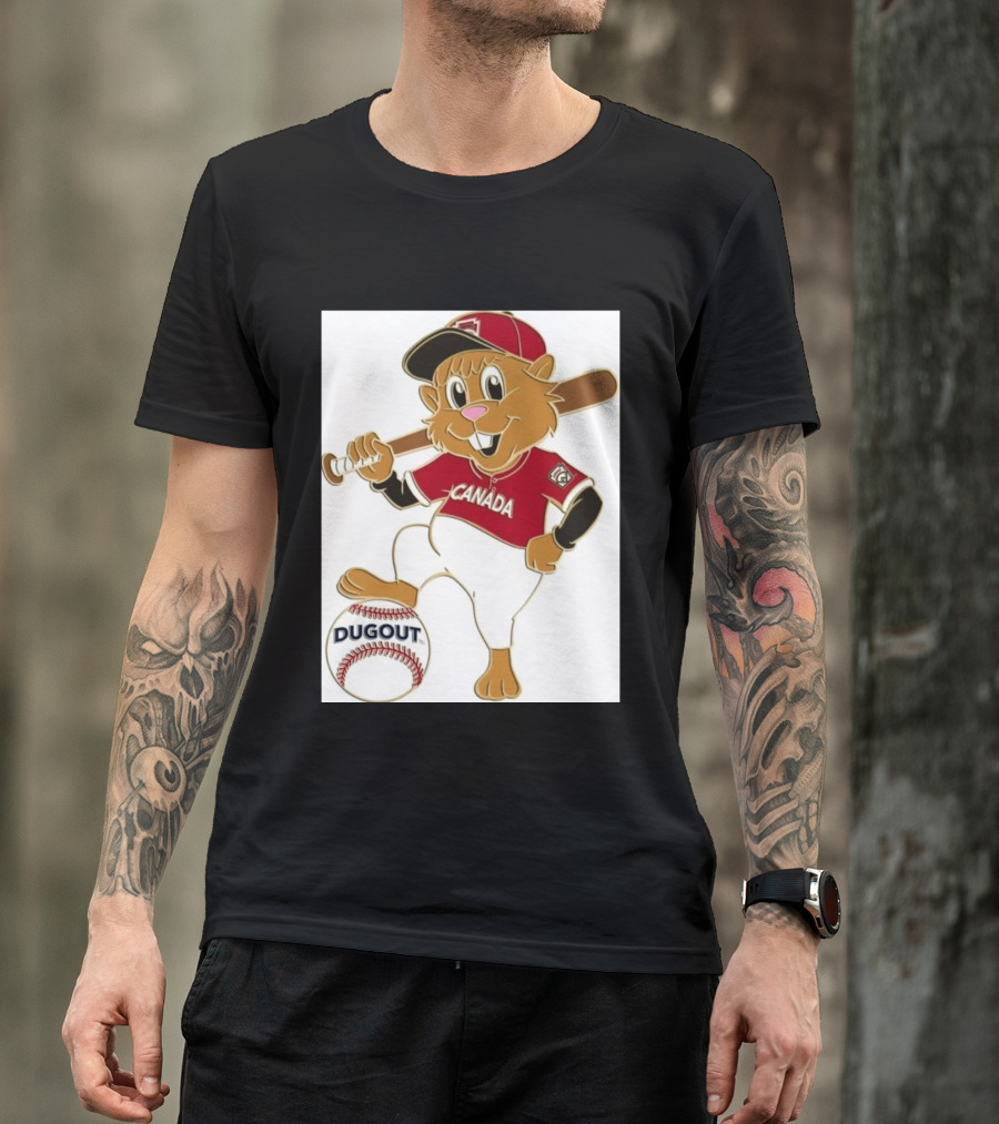 Canada Little League Beaver Baseball Dugout Pin T-Shirt