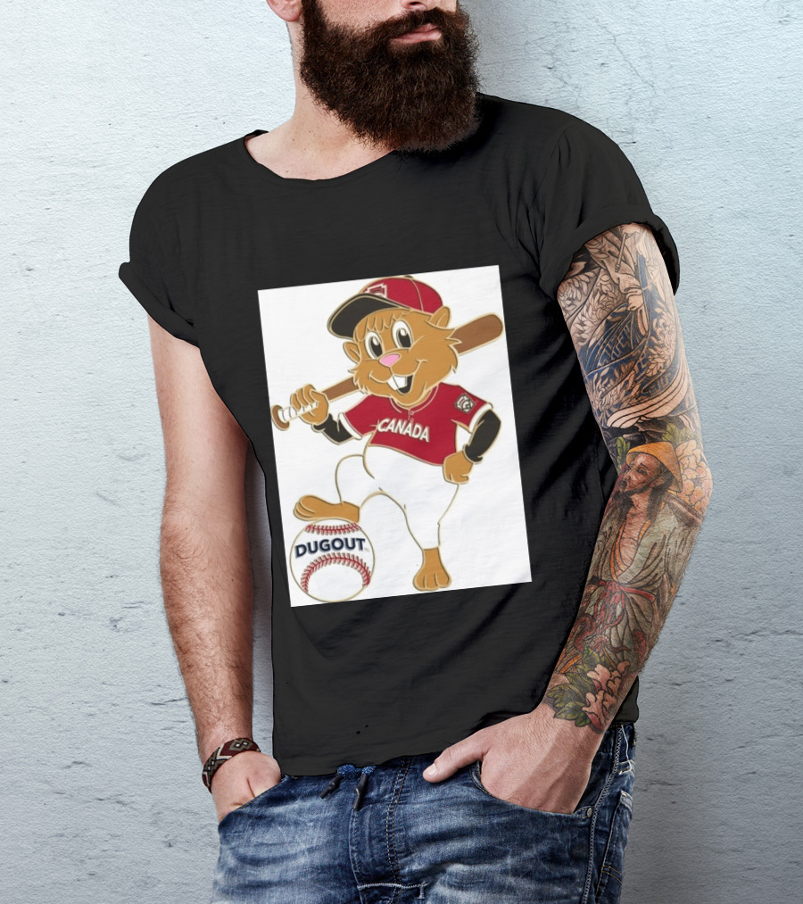 Canada Little League Beaver Baseball Dugout Pin T-Shirt