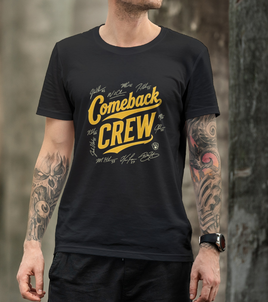 Milwaukee Brewers Comeback Crew Autographed Edition T-Shirt