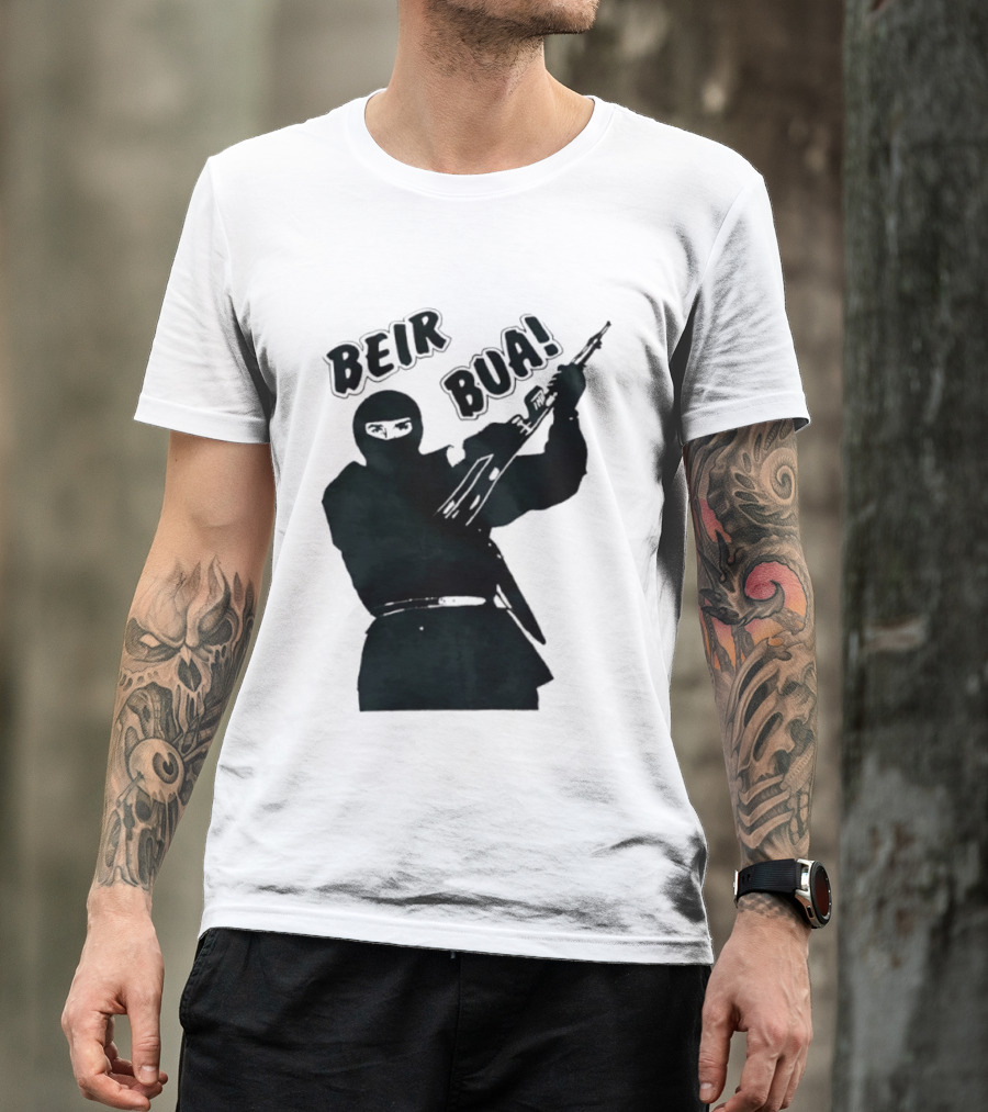 Beir Bua Irish Republican Ireland Gaelic Armed Figure T-Shirt