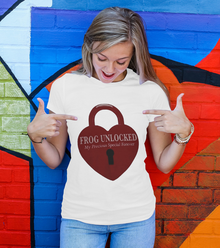 Frog Unlocked Heart Lock My Precious Special Forever T-Shirt