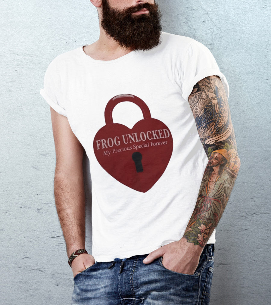 Frog Unlocked Heart Lock My Precious Special Forever T-Shirt