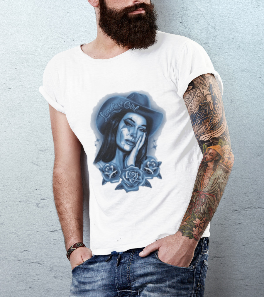 Kacey Musgraves Middle Of Nowhere Tour 2026 Loneliest Girl Airbrush Roses Blue Hat T-Shirt