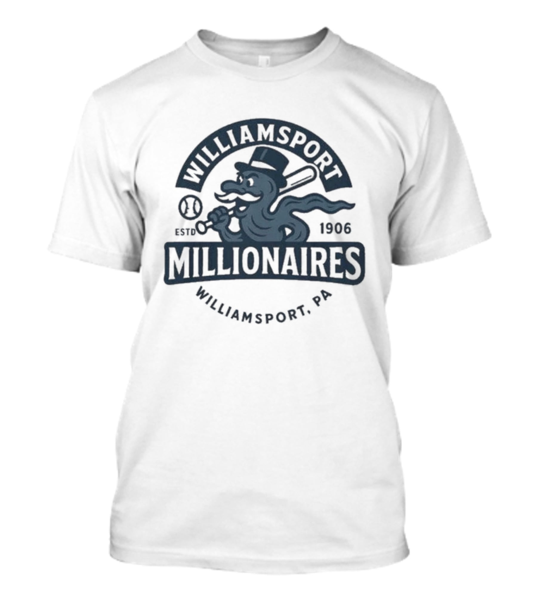 Williamsport Millionaires Established 1866 Baseball Team Williamsport PA T-Shirt