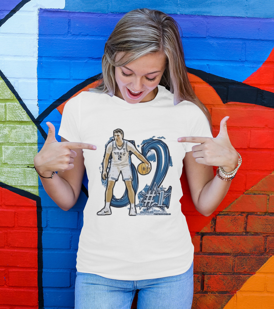 Duke Basketball Cooper Flagg Draft Number One Dallas Mavericks T-Shirt