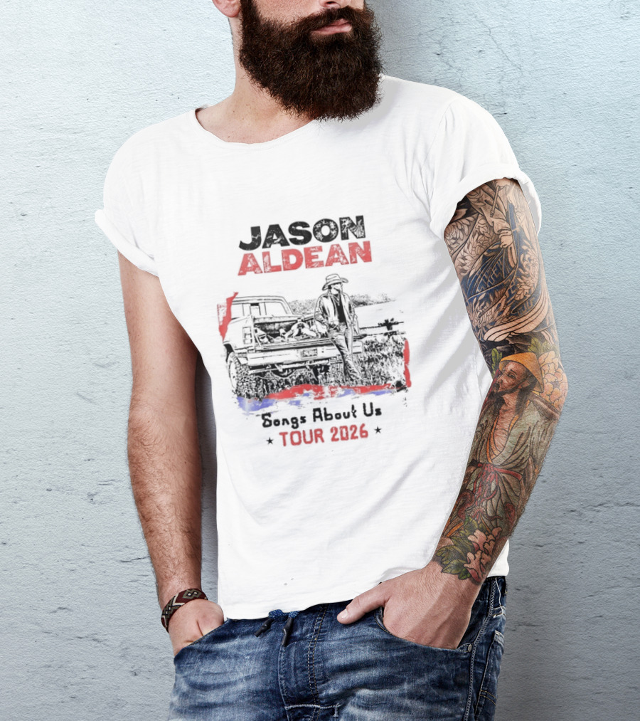 Jason Aldean Songs About Us Tour 2026 Country Music Scenic T-Shirt