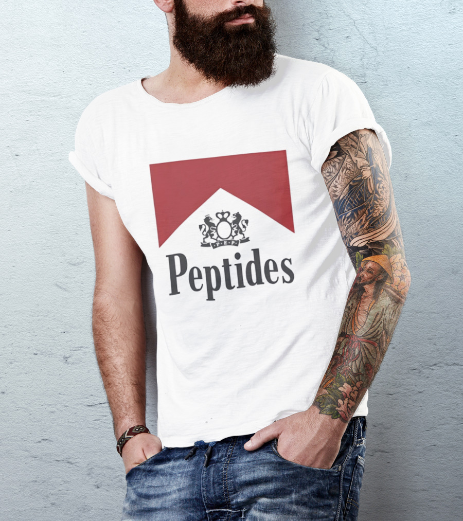 Peptides Regal Crest And Red Banner T-Shirt
