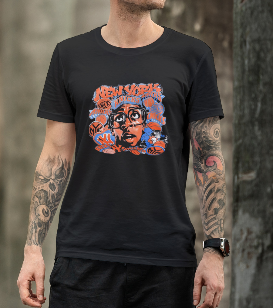Spike Lee New York Knicks NBA Basketball Retro Graffiti T-Shirt
