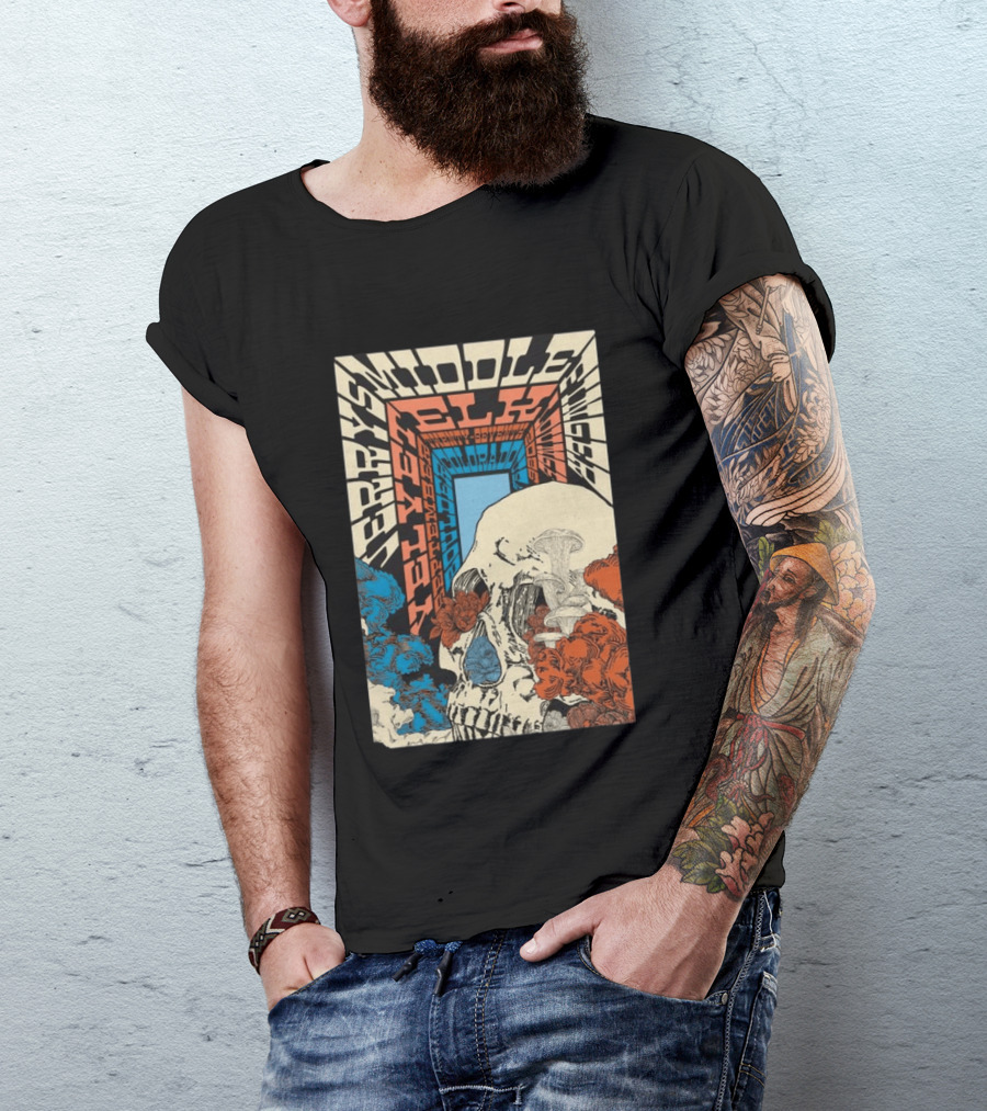 Jerry's Middle Finger Boulder Colorado September 27 2026 Skull T-Shirt