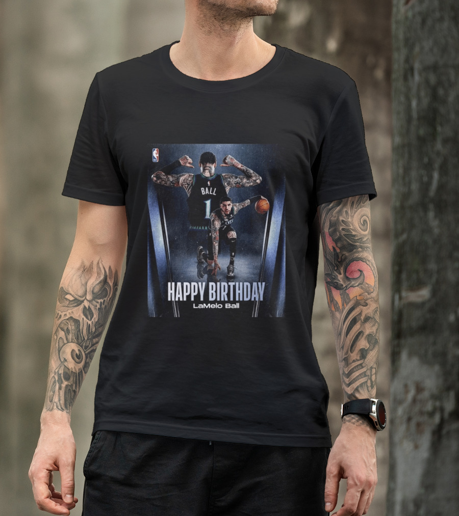 LaMelo Ball Happy Birthday Celebration With NBA Team Jersey T-Shirt