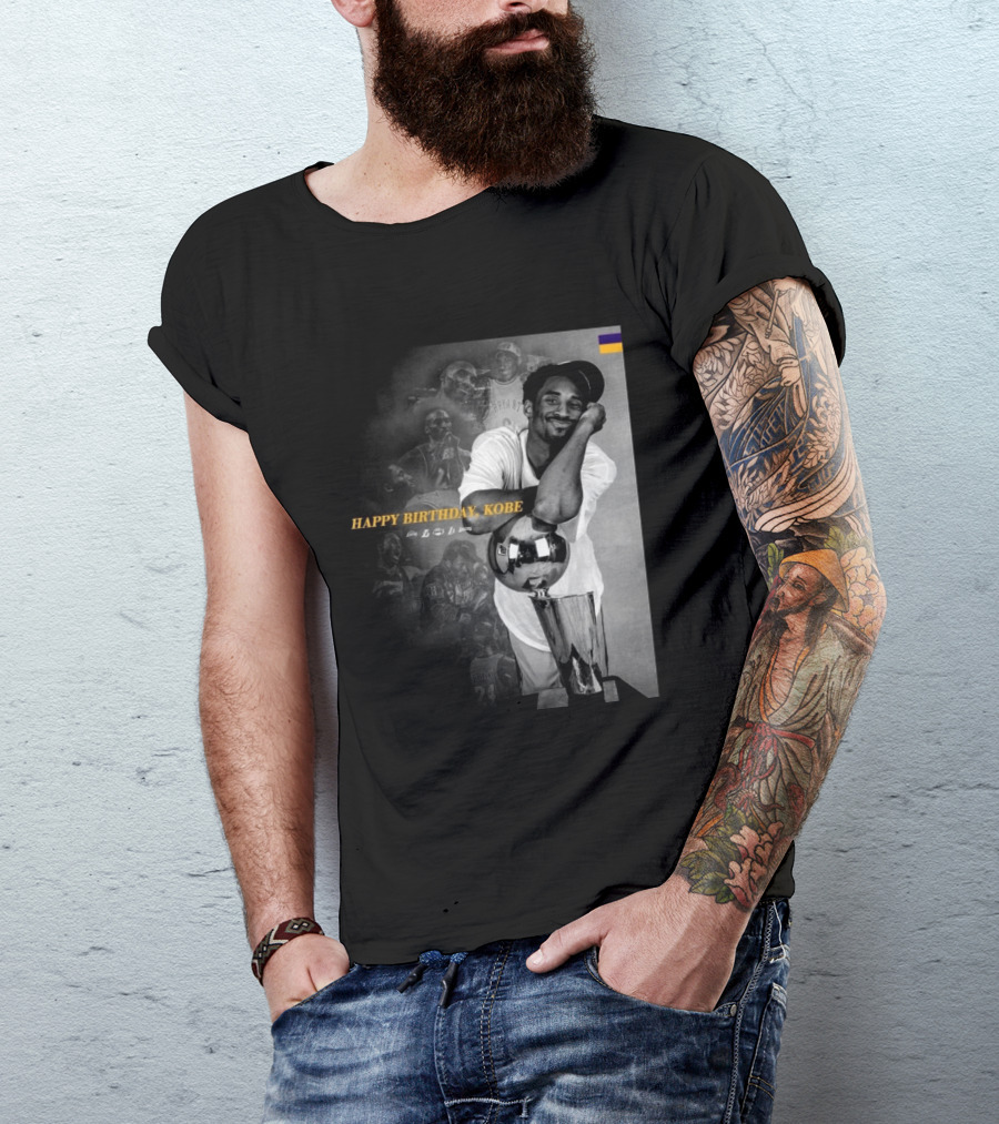 Legend Laker Happy Birthday Kobe Iconic Moments And Achievements T-Shirt