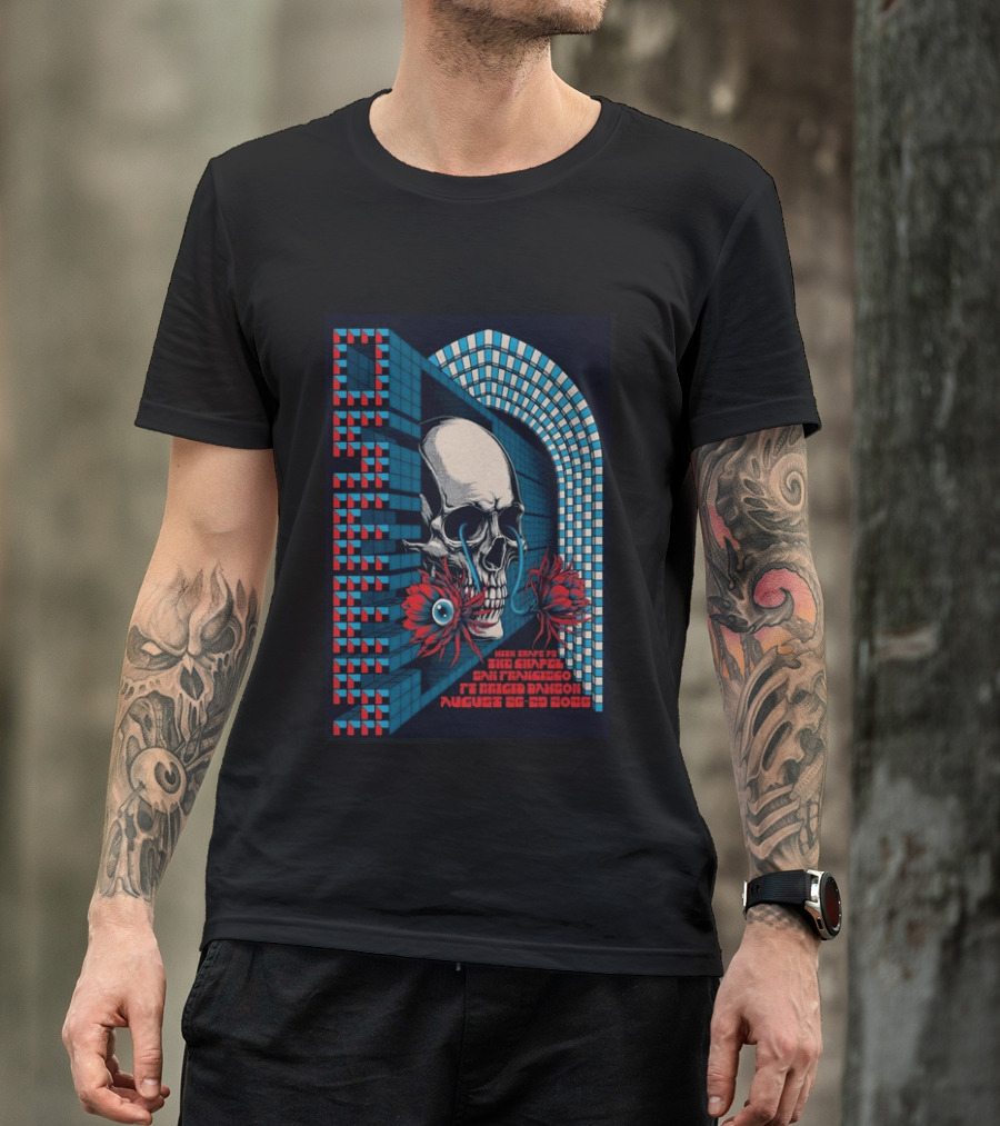 OSEES Knights Of The Crimson Eye San Francisco Chapel August 26 29 2026 Skull Spiral T-Shirt