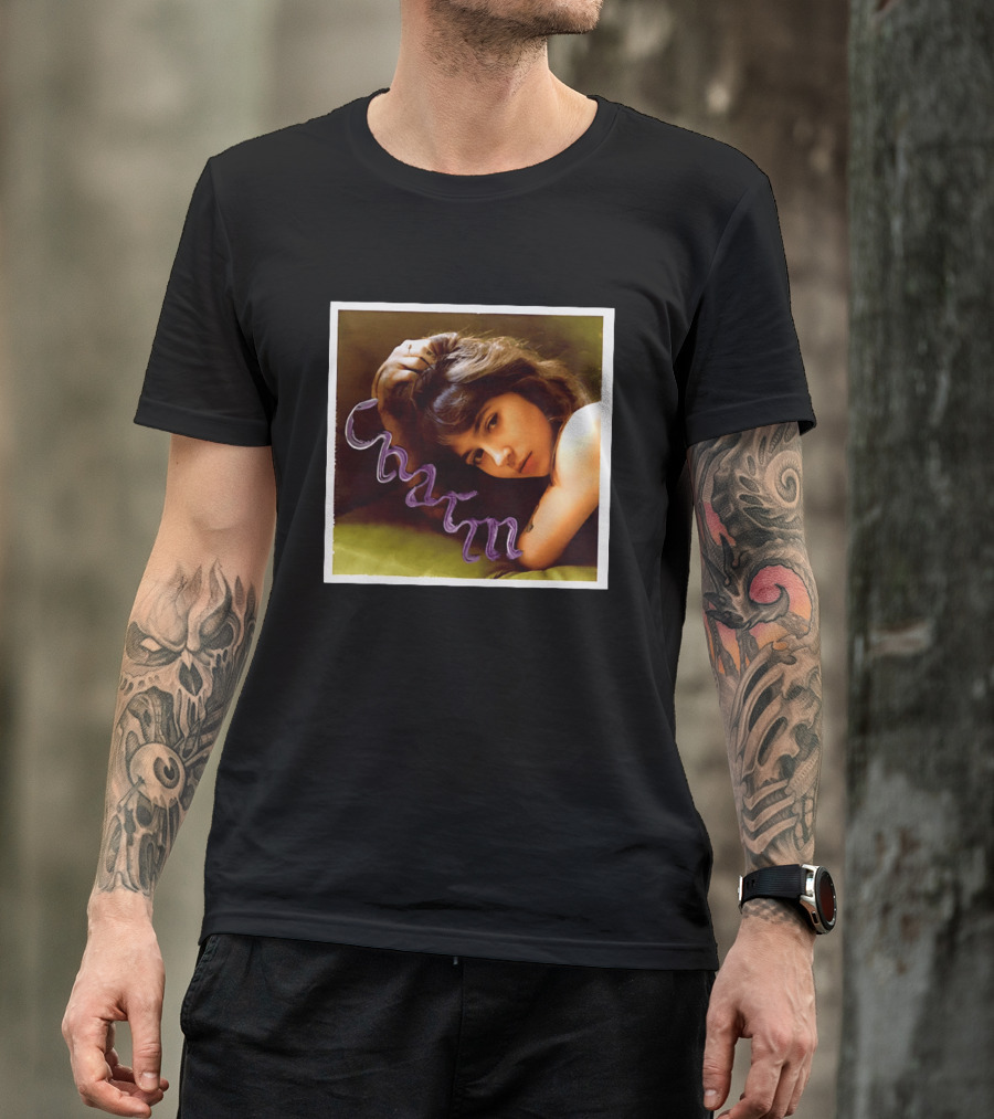 Clairo Charm Album Cover Art Vintage Portrait With Purple T-Shirt
