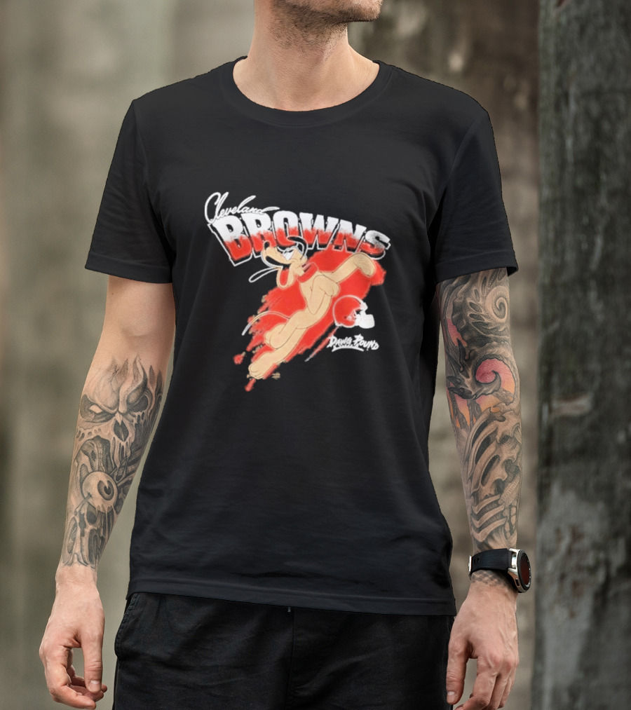 Disney Marvel Collection Pluto Cleveland Browns Collaboration T-Shirt