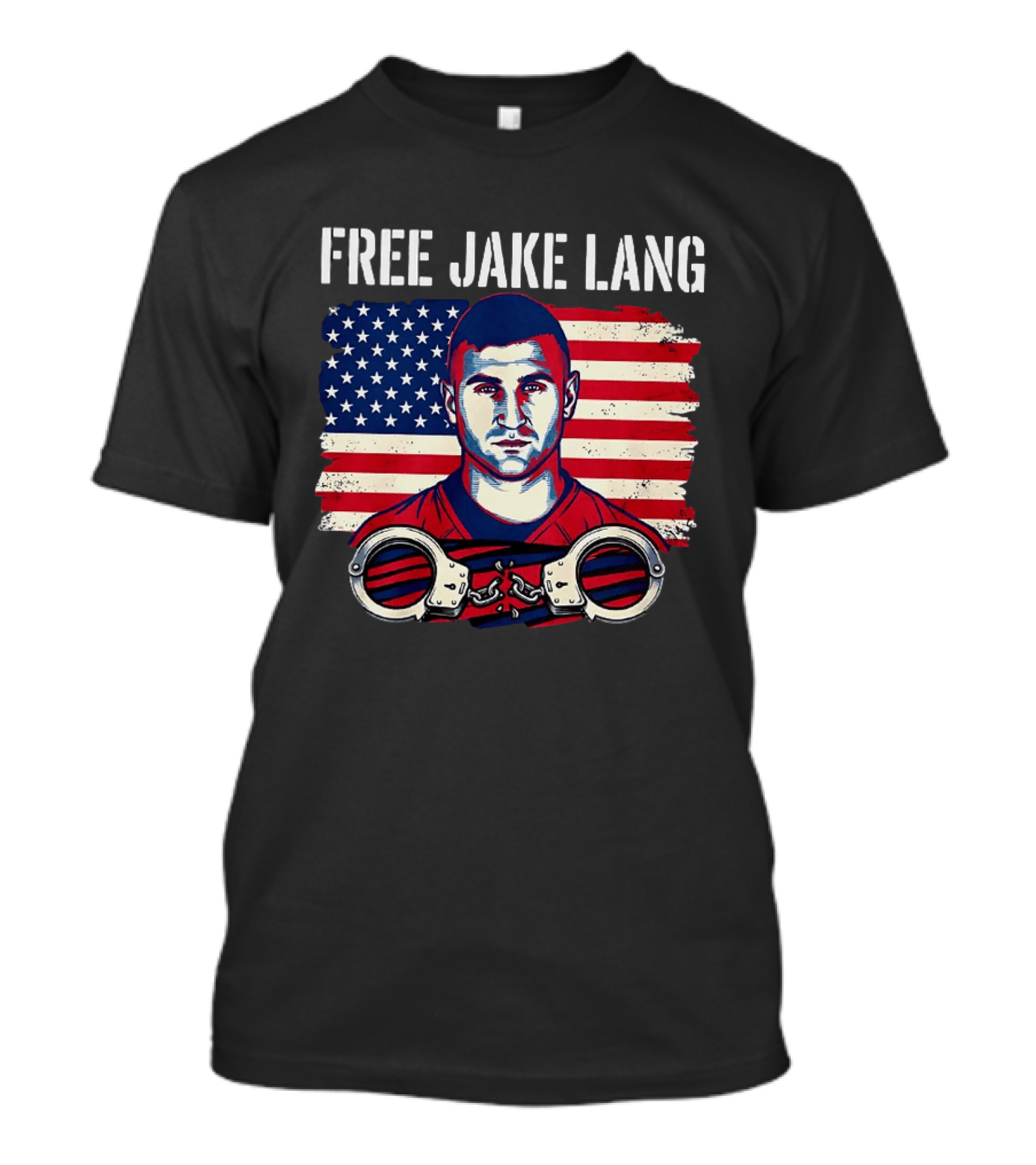 Free Jake Lang USA Flag Handcuffs T-Shirt