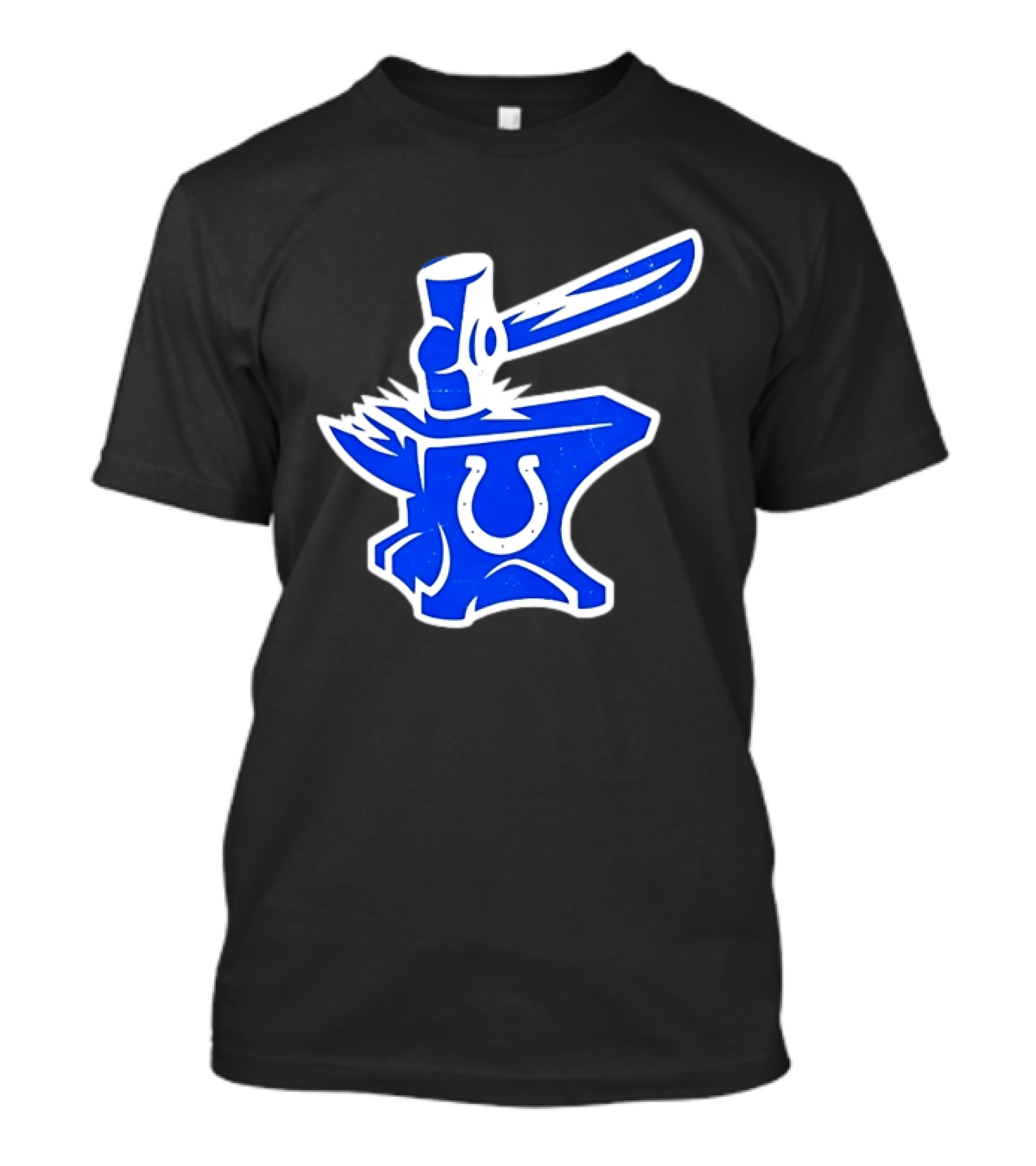 Indianapolis Colts Anvil Hammer Icon With Team Horseshoe T-Shirt
