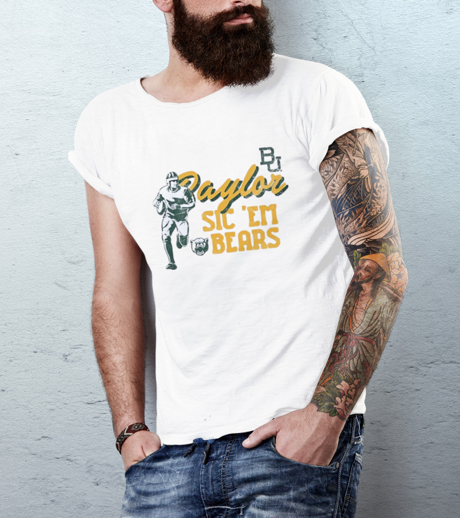 Baylor Bears Sic 'Em BU Football Eighteen Forty Five T-Shirt