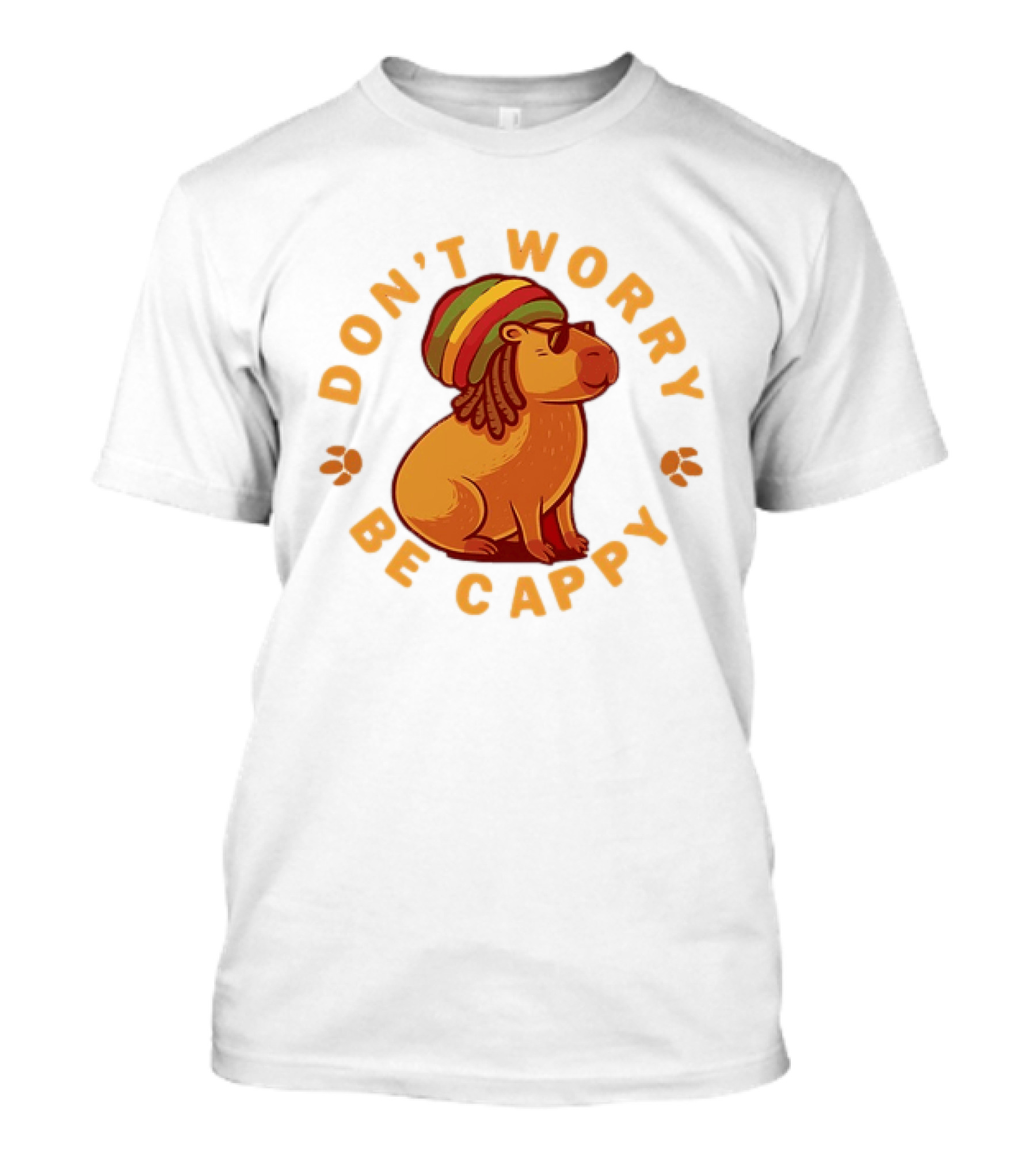 Don't Worry Be Cappy Reggae Rasta Capybara T-Shirt