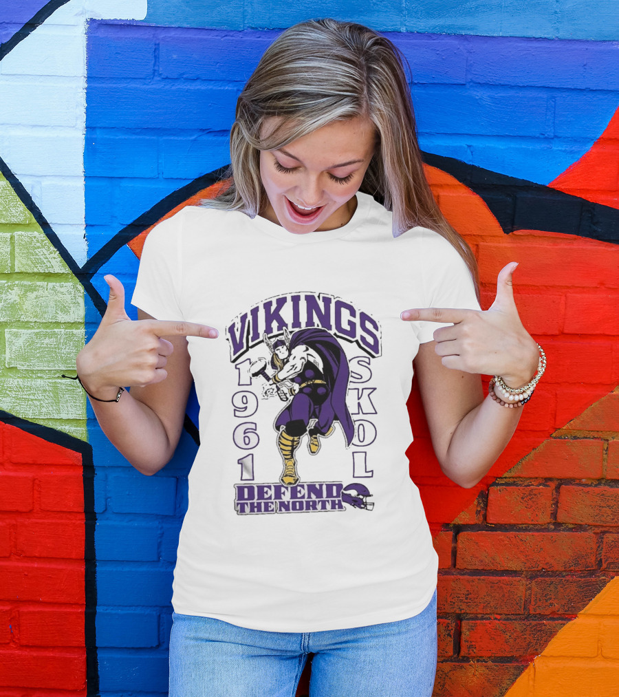 Vikings Skol 1961 Defend The North Thor Minnesota T-Shirt