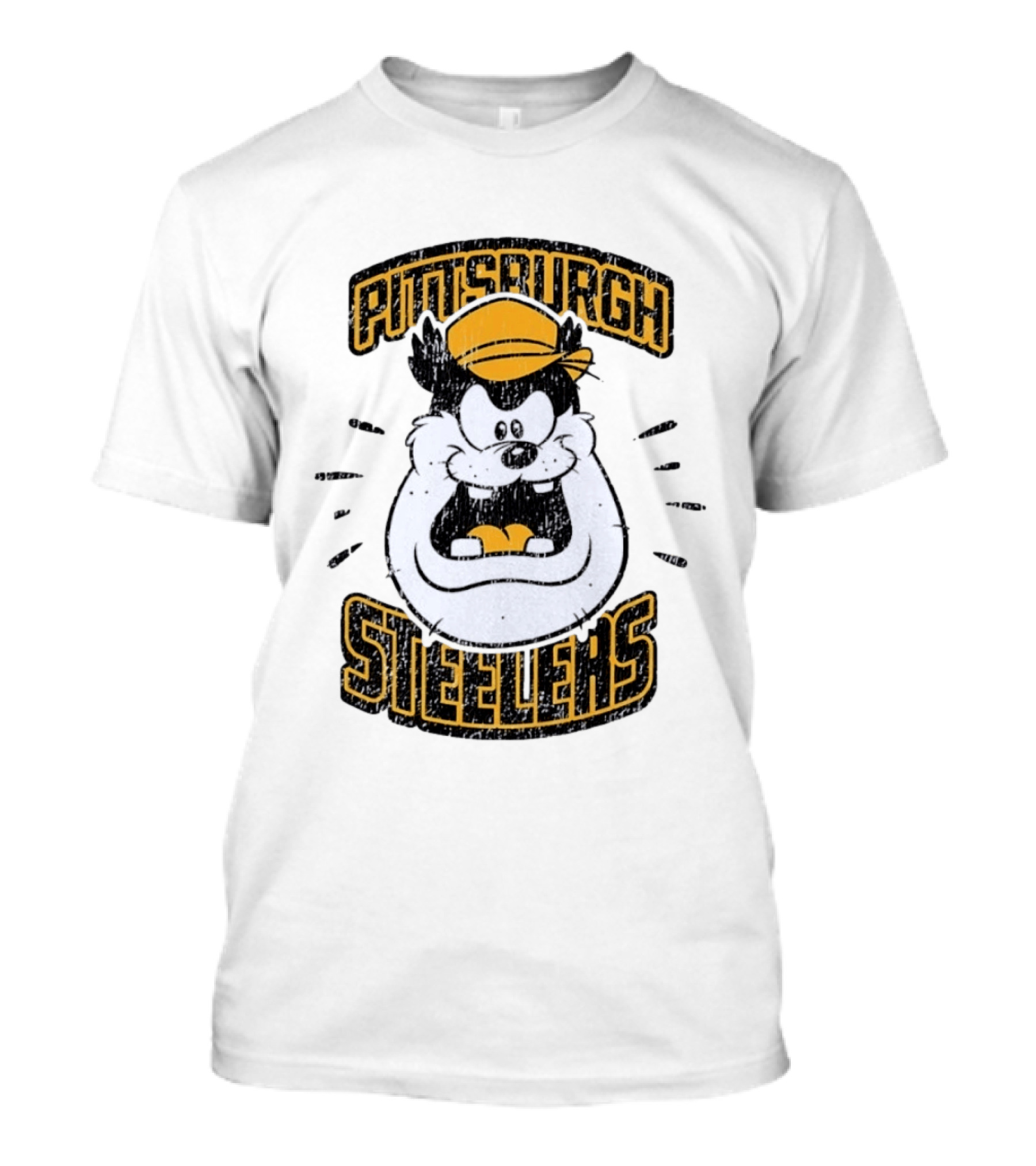 Pittsburgh Steelers Taz Distressed T-Shirt