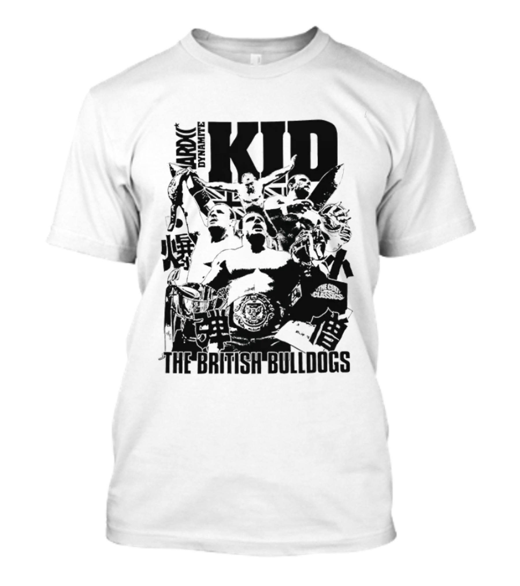 Dynamite Kid The British Bulldogs WWE Wrestling Cult T-Shirt