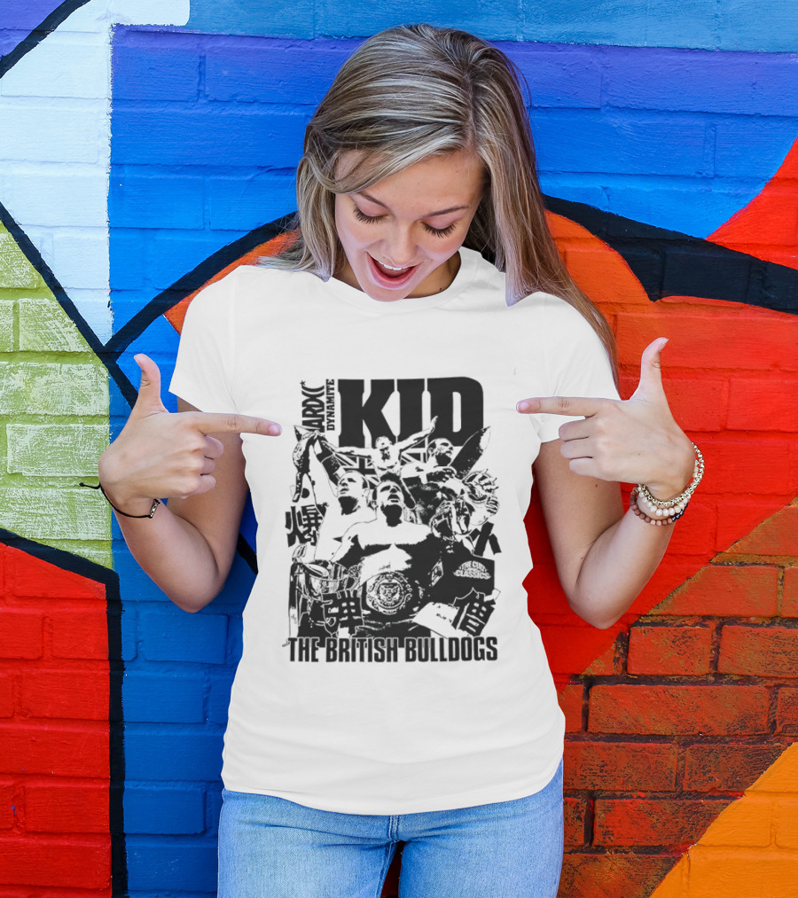 Dynamite Kid The British Bulldogs WWE Wrestling Cult T-Shirt