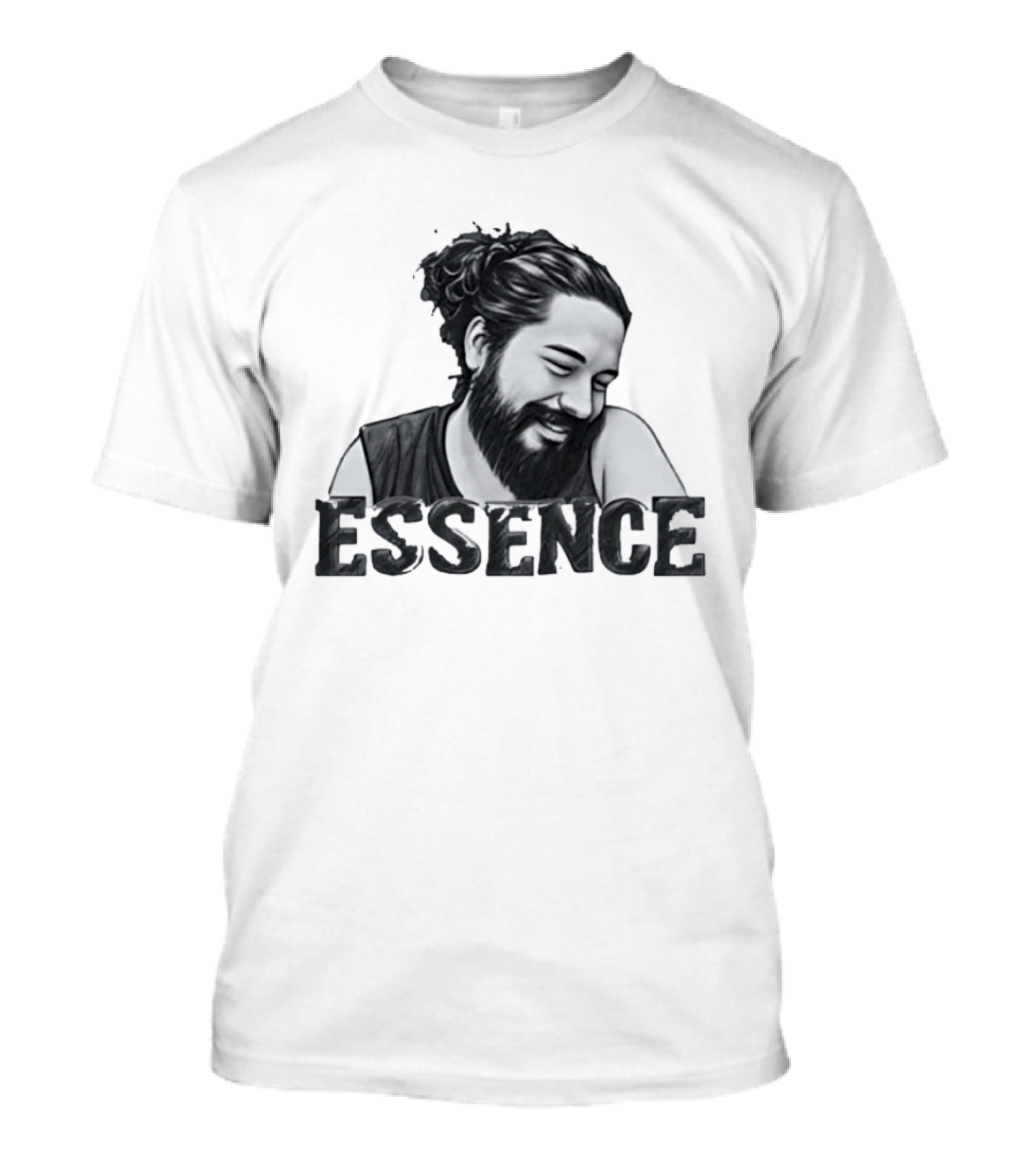 Essence Bearded Man Minimalist Smiling T-Shirt